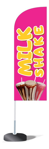 Wind Banner 3mt Completo - Personalizada Milk Shake Ms 01