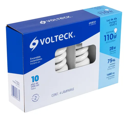 comprar Pack 4 Lámparas Espiral T4 28 W Luz De Día, Caja 46851