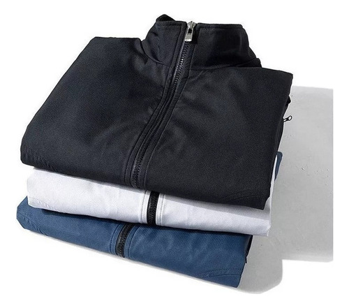 Casual De Otoño Para Hombre Con Cremallera Y Cuello Alto