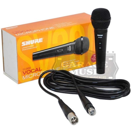 Microfono Shure Sv200 Original Karaoke Dinamico Vocal Cable