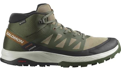 Botas Salomon Outrise Mid Gtx Hombre - 471436 Verde Hiking