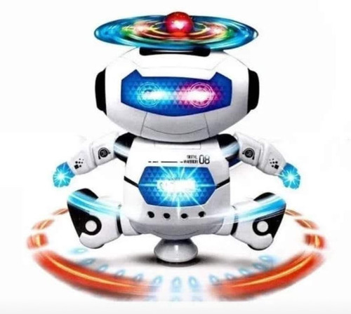 Robot Gira 360° Música Electrónica Luces Led  