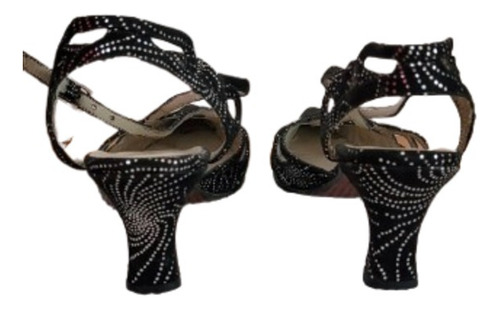 Zapato De Fiesta En Cuero Con Brillos (Usado)