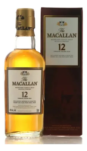 Whisky Macallan Sherry Oak Cask 12 Anos 50ml 40% Miniatura