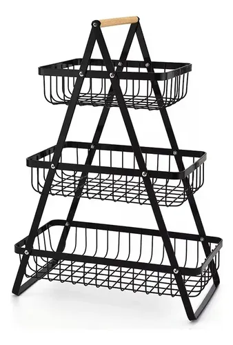 Fruteira De Mesa 3 Andares Cesto De Frutas Legumes Multiuso