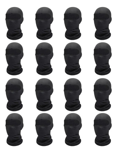 Bandana Pasamontañas Balaclava Táctico Máscara Moto 16 Pack Color Negro