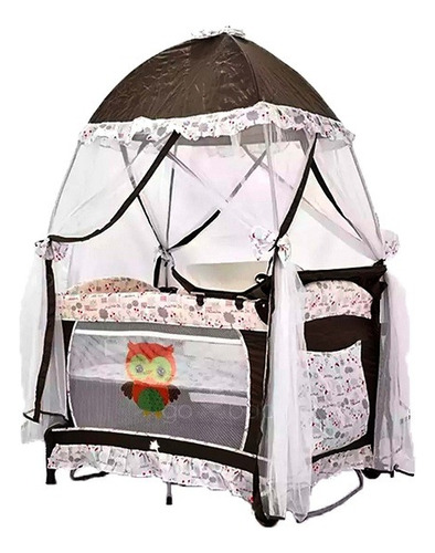 Cuna De Viaje Corral Con Toldo Starkids Draco Azul Marino