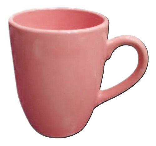 Jarro Mug Taza Cónica Hojas Ceramica Pettish Online Vc Color Rosa