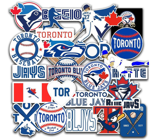 25 Pcs Blue Jays Stickers Fanart Baseball Team Toronto Stick