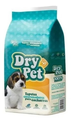 Tapete Pañal Entrenador Dry Pet Para Perro 50 Pz
