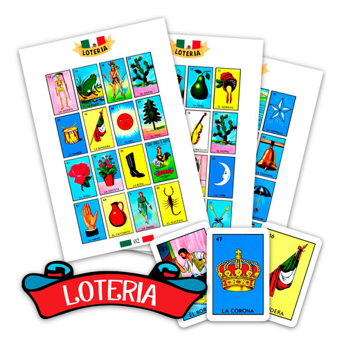 Lotería Mexicana 500 Tablas Únicas Con Baraja Imprimible M1
