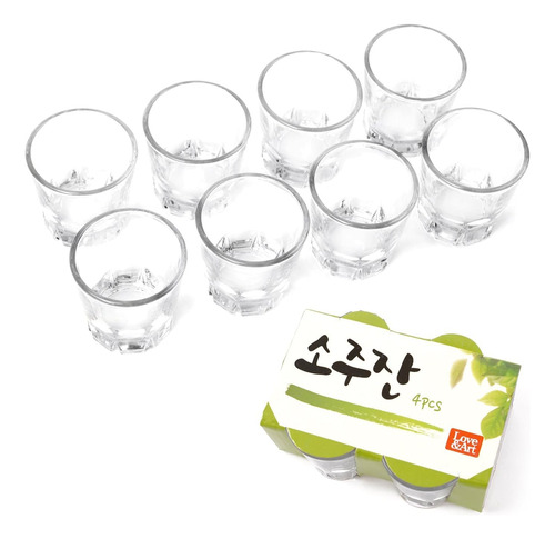 Vasos De Soju Coreano 8pcs 50ml Para Whisky Y Tequila