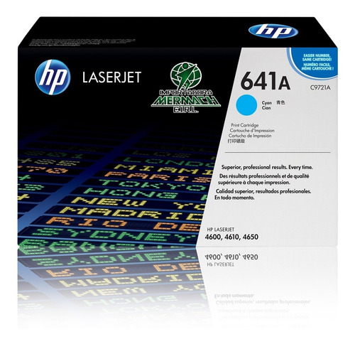 Toner Hp 641a C9721a Cyan Laserjet 4600/4610/4650 8000 Pag