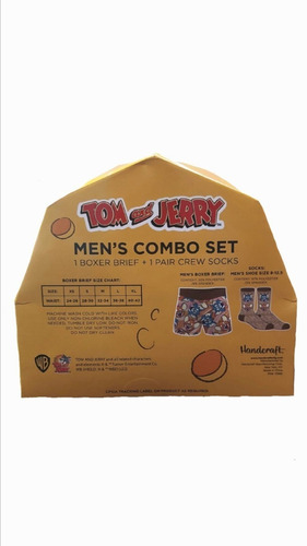 Tom And Jerry Combo Set De Calcetas Y Boxer