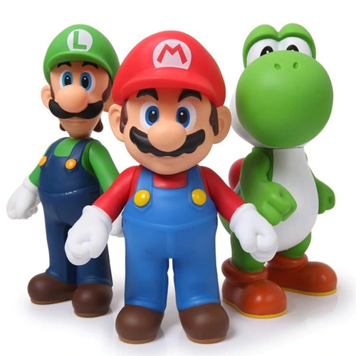 Set 3 Figuras Mario Bros, Articuladas Colección