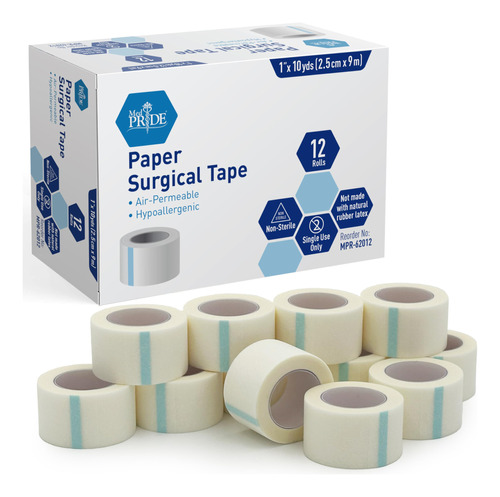 Med Pride Cinta Quirurgica De Papel De 1 Pulgada X 10 Yardas