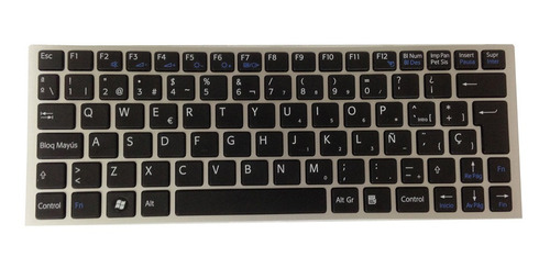 Teclado Para Sony Vpc-ya Vpc-yb C/mco Plata Español