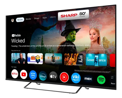 Smart Tv Sharp 50 4K Ultra Hd 4T-C50Hm6160L Negro