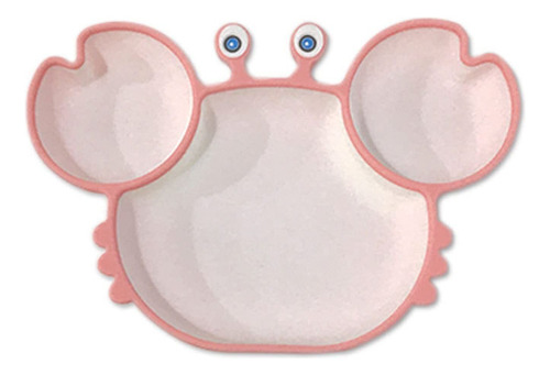 Plato Alimentar Bebe Cangrejo Comida Antideslizante Rondon Color Blanco Liso Personaje Mickey Mouse
