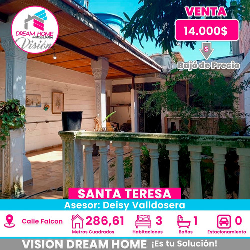 Venta De Casa En Casco Central Santa Teresa Calle Falcon