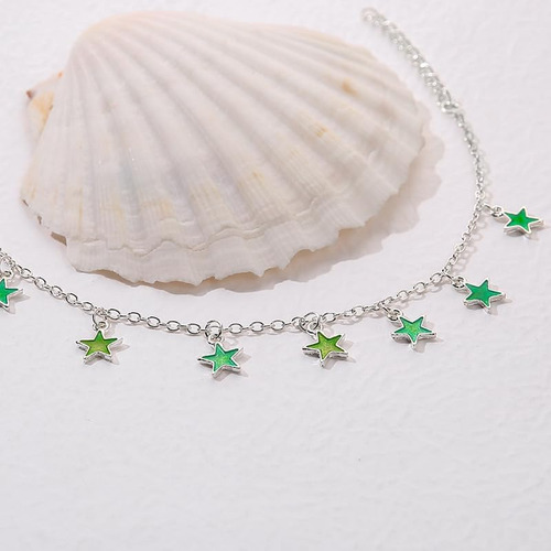 Tobillera Cliory Con Estrella Luminosa, Tobillera Con Borla,