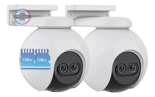 Kit X2 Camara Seguridad Wifi Domo 360 Ezviz +2 Memorias 128g