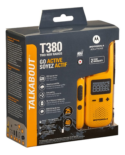 Imagen 5 de 6 de 4x Walkie Talkie Handy Motorola T380 Microusb 22 Canal 40km