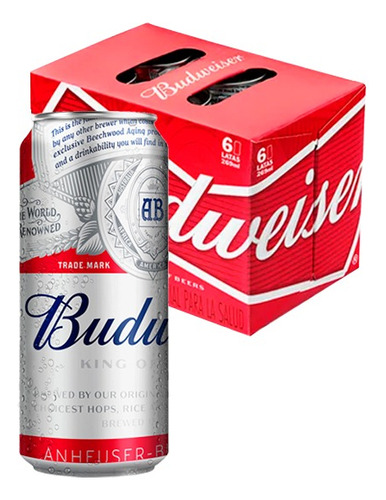 Cerveza Budweiser Lata X 6 Und X 269 Ml - mL a $10