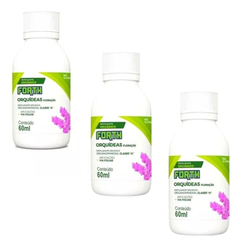 Combo Forth Orquídeas 60ml 3 Unidades Floração Via Floração 