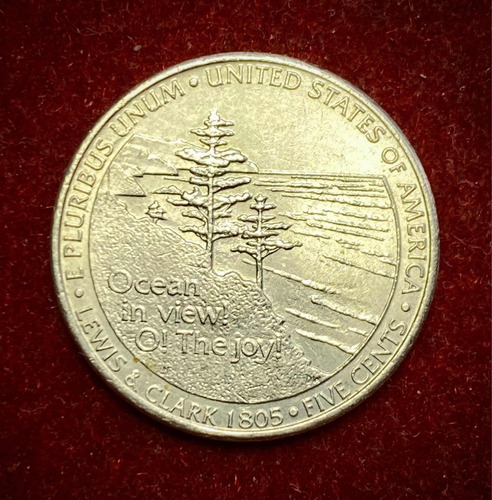 Moneda 5 Centavos Estádos Unidos 2005 P Vista Del Océano 