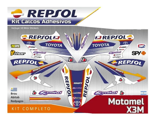 Kit/set Calcomanias Completas Baccio X3m I Mod. Repsol