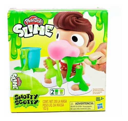 Imagen 1 de 8 de Plastilina Play Doh Slime Snotty Scotty 120 G Hasbro