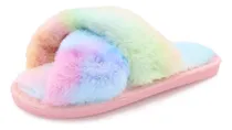 Comprar Sandalias Tipo Pantuflas Peludas For Mujer, Pantuflas De [u]