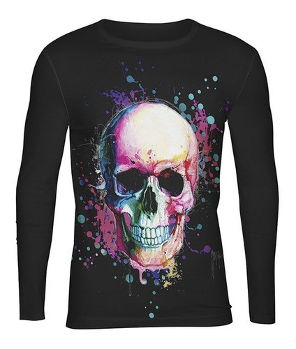Playera Full Print Manga Larga Talla Extra 3xl
