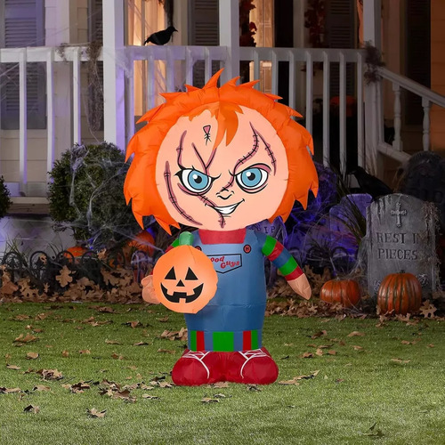 Muñeco Cotillon Inflable Chucky Halloween - A Pedido_exkarg