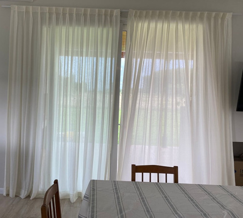 Cortina Voile Lino Pellizco Doble 2.50 X 2.00