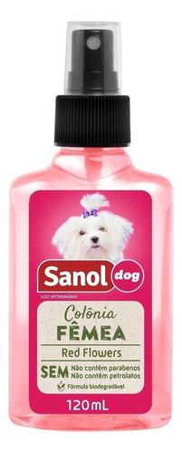 Sanol Dog Colonia 120ml Perfume Red Flowers Belle