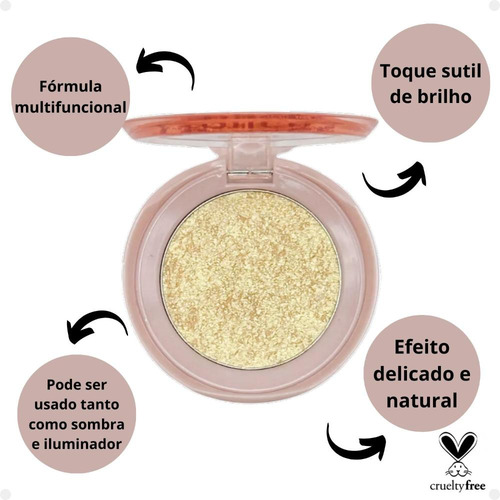 Sombra E Iluminador Ruby Rose Twinkle Touch Golden Daze