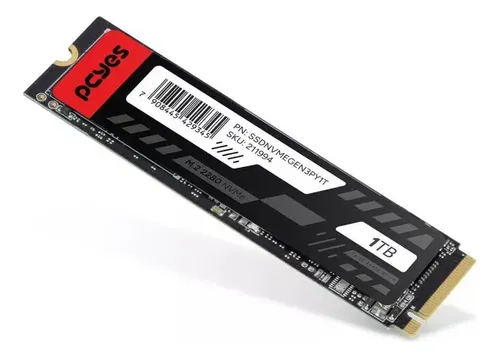 SSD 1TB NVMe M.2 2280 Preto Pcyes