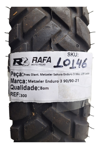 Pneu Dianteiro Metzeler Enduro 3 90/90-21 Xre 300 Lander (Usado)