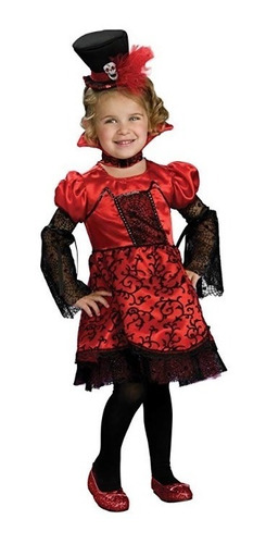 Disfraz De Pequeña Princesa Vampira Para Niña De Rubies  