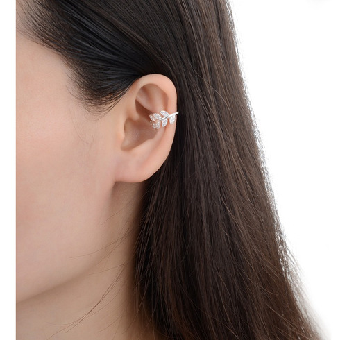 Zarcillos De Presión Ear-cuff  Espiga En Plata 925 (1 Pieza)