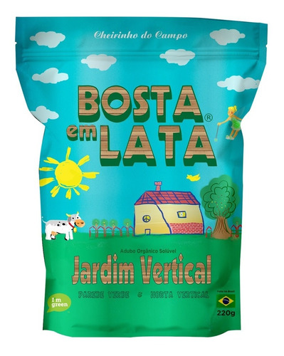 Fertilizante Orgânico Bosta Em Lata Jardim Vertical Zip 220g