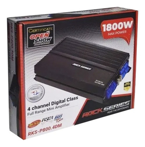 Imagen 9 de 9 de Amplificador 4 Canales Rockseries Rks-p800.4dm Clase D 880w