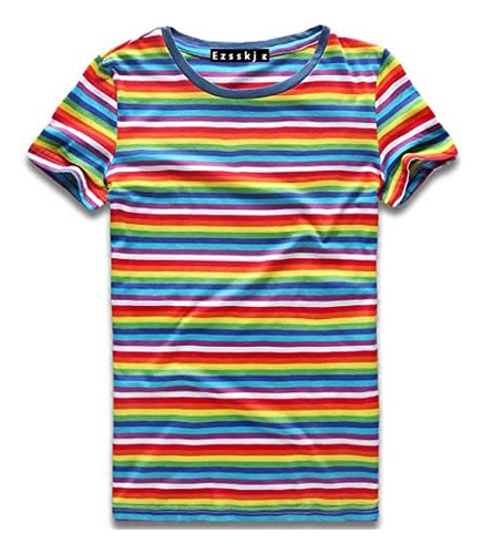 Ezsskj Rainbow Camiseta Chucky Disfraz Mujer Manga Corta Pul