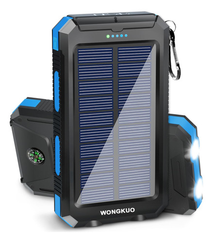 Cargador Solar Power Bank Wongkuo 36800 Mah Con Linterna