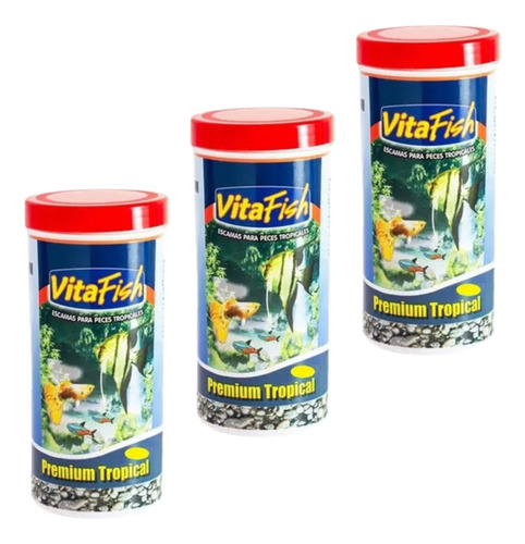 Alimento Para Peces Tropicales Escamas Premium Vitafish 12gr