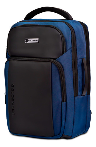 Mochila Para Notebook 15.6 Prime Preto com Azul Goldentec