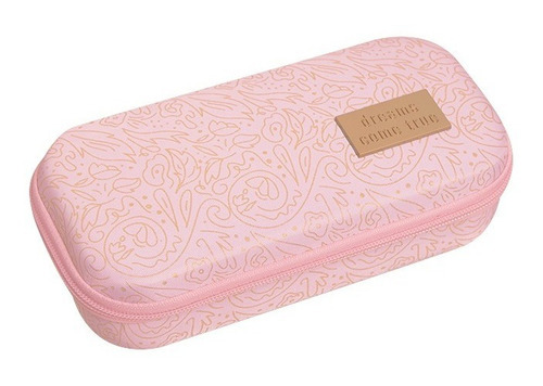 Estuche Para Lápices Mooving Box Chic Rosa Goma Eva Rígida Color Rosa pastel