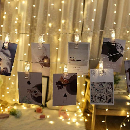 #. Lote De 10 Luces Led De 2 M Con Clip For Fotos,
